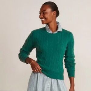 Vineyard Vines Green Cable Cashmere Newport Sweater